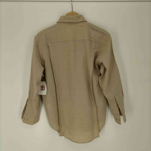 ランバン LANVIN カシミヤ 混 ウール レギュラーカラー L/S シャツ メンズ import:M