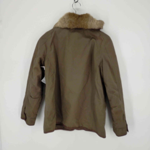 ヒューマンウーマン HUMAN WOMAN ラビットファー レザーパイピングミリタリージャケット レディース JPN:M