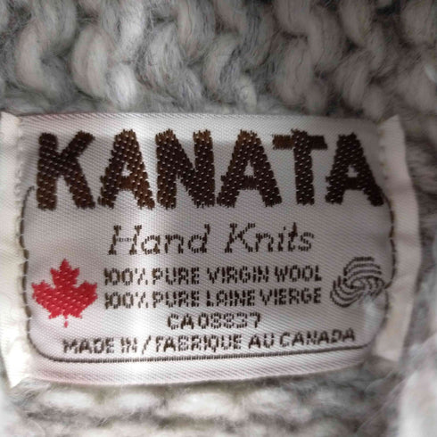 カナタ Kanata カナダ製 メープル柄カウチンニセーター ノルディック ショールカラー メンズ