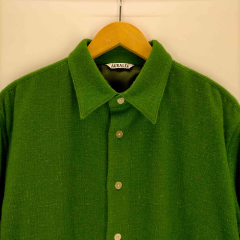 オーラリー AURALEE 22AW WOOL CASHMERE LIGHT TWEED SHIRTS メンズ JPN:4