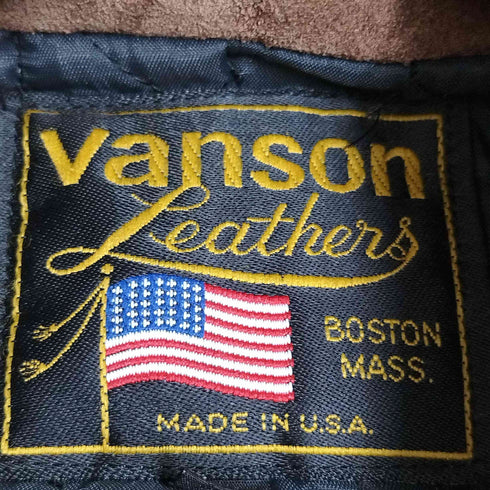 バンソン VANSON スエードダブルライダースジャケット メンズ 40