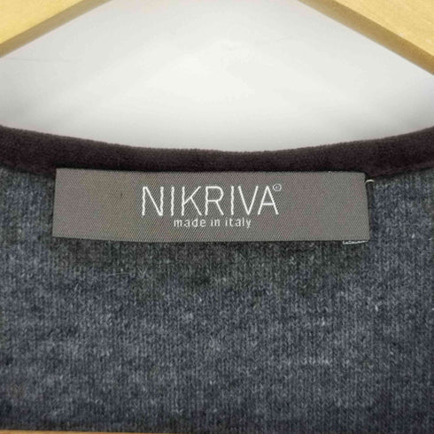NIKRIVA イタリア製 ウール ベロア カーディガン メンズ import:XS