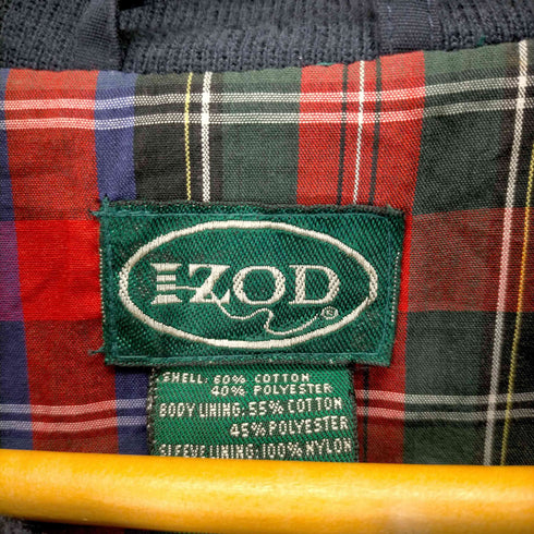 アイゾッド IZOD 裏地チェックロゴ刺繍ハリントンジャケット メンズ JPN:XL