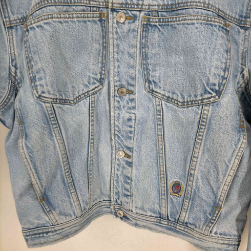 トミーヒルフィガー TOMMY HILFIGER 90s 刺繍ロゴデニムジャケット メンズ