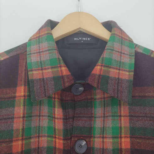 MLVINCE WOOL CHECK JACKET ウール チェック ジャケット チェーンステッチロゴ メンズ import:M