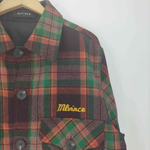 MLVINCE WOOL CHECK JACKET ウール チェック ジャケット チェーンステッチロゴ メンズ import:M