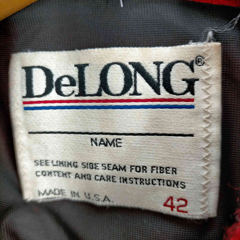 ディロング Delong 90s USA製 ロゴワッペンスタジャン メンズ US:42