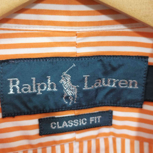 ラルフローレン RALPH LAUREN CLASSIC FIT ポニー刺繍 ストライプBDシャツ メンズ import:XS