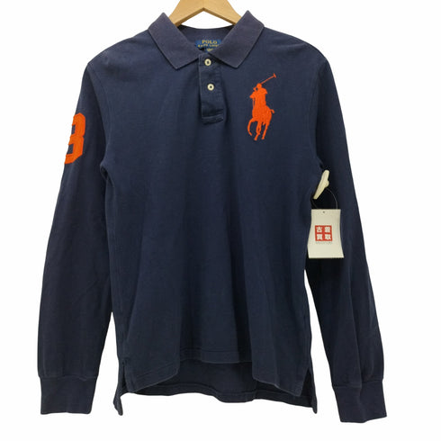 ポロラルフローレン POLO RALPH LAUREN BIGポニー刺繍 鹿の子長袖ポロシャツ レディース 160/80