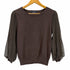 ジャスグリッティー JUSGLITTY 20AW チュールプリーツ袖ニットプルオーバー レディース JPN:2