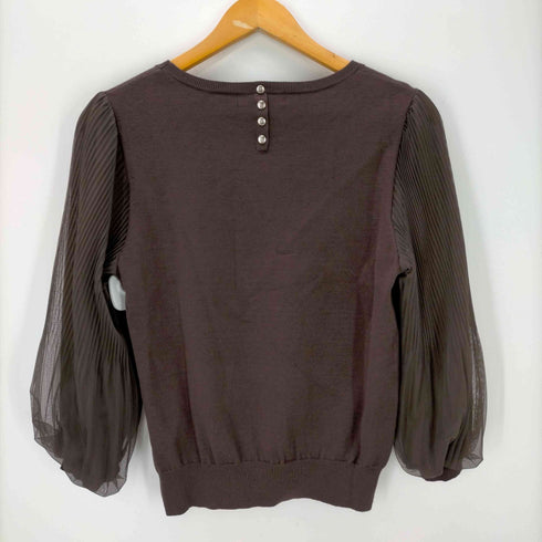 ジャスグリッティー JUSGLITTY 20AW チュールプリーツ袖ニットプルオーバー レディース JPN:2