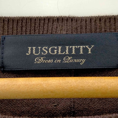 ジャスグリッティー JUSGLITTY 20AW チュールプリーツ袖ニットプルオーバー レディース JPN:2