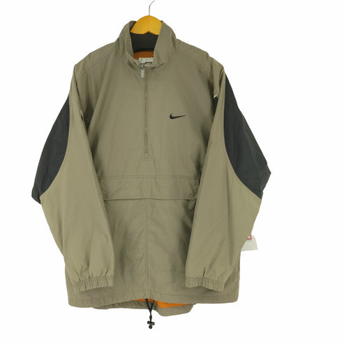 ナイキ NIKE 90s 銀タグ ベンチレーション付き 裏地メッシュ バイカラー ナイロンシェルアノラックジャケット メンズ import:L