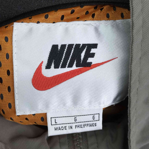 ナイキ NIKE 90s 銀タグ ベンチレーション付き 裏地メッシュ バイカラー ナイロンシェルアノラックジャケット メンズ import:L