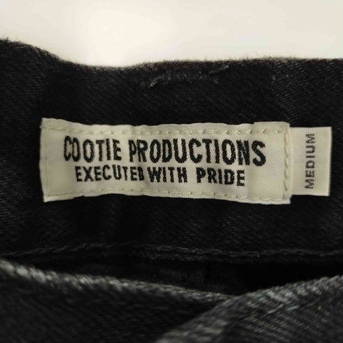 クーディプロダクション cootie productions ボタンフライ ブラックデニムパンツ メンズ JPN:M
