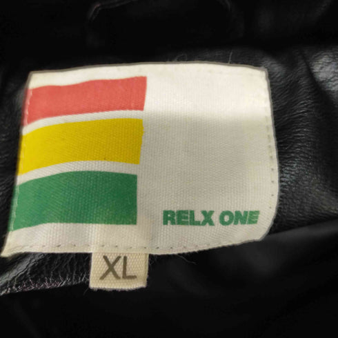 relx one レザーダウンジャケット メンズ import:XL