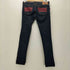 ブラックミーンズ BLACKMEANS Hiroshima denim ジップアップスリムデニム 濃紺 内股シングル レディース W25
