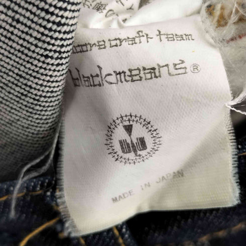 ブラックミーンズ BLACKMEANS Hiroshima denim ジップアップスリムデニム 濃紺 内股シングル レディース W25