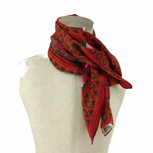 ビルブラス BILL BLASS ALL SILK シルク100 花柄スカーフ レディース