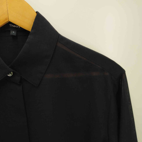 セオリー theory Wool Voile Classic Menswear Shirt J/S レディース S