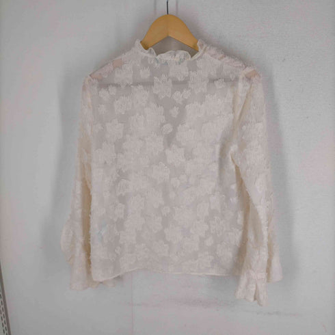 ザラ ZARA FEATHERED RUFFLED BLOUSE レディース JPN:S