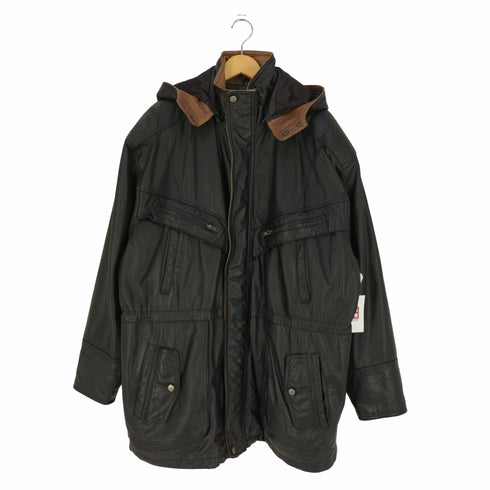 ウィルソン WILSONS LEATHER Thinsulate リアルレザーフーデッドジャケット メンズ import:L