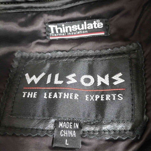 ウィルソン WILSONS LEATHER Thinsulate リアルレザーフーデッドジャケット メンズ import:L