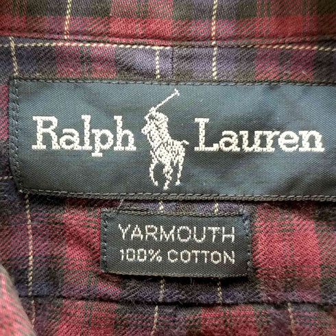 ラルフローレン RALPH LAUREN L/S YARMOUTH スモールポニー刺繍チェック柄BDシャツ メンズ 16 34/35