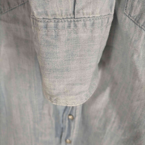 ラルフローレン RALPH LAUREN 袖スナップボタン デニムシャツ レディース UK:6