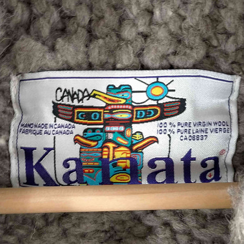 カナタ Kanata カナダ製ダイヤモンドケーブルカウチンニット メンズ