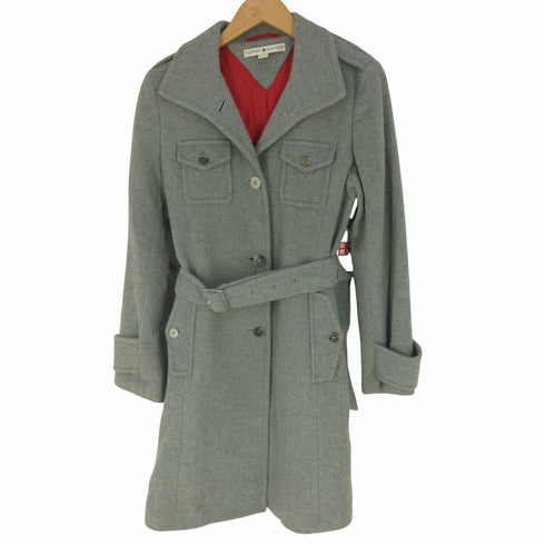 トミーヒルフィガー TOMMY HILFIGER アンゴラ混 ロングトレンチコート レディース JPN:2