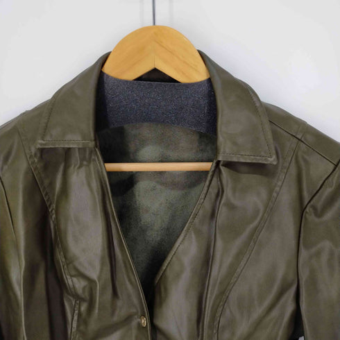 ザラ ZARA フェイクレザーシャツ レディース M