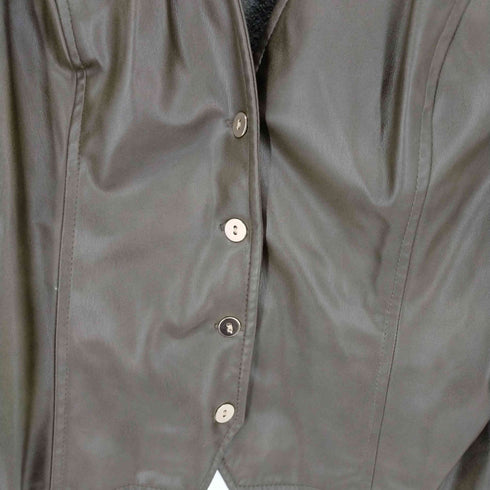 ザラ ZARA フェイクレザーシャツ レディース M