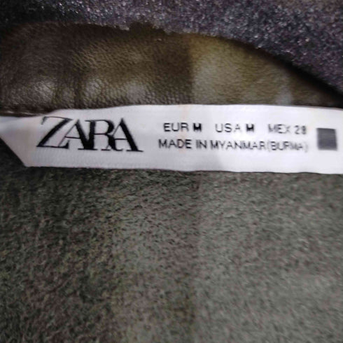 ザラ ZARA フェイクレザーシャツ レディース M