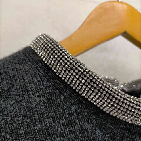 アレキサンダーワン Alexander Wang ボイルドウールクリスタルトリムプルオーバー レディース JPN:S