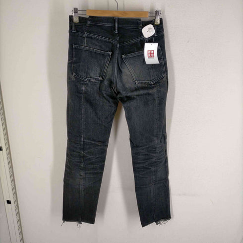 アンユーズド UNUSED 後染め エイジング加工 42TALON ブラックデニムパンツ レディース 00