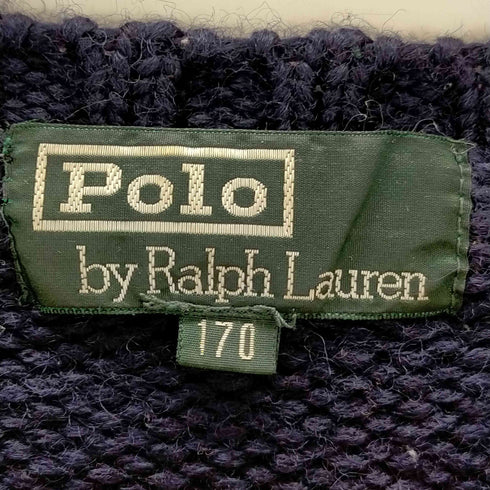 ポロバイラルフローレン Polo by RALPH LAUREN 80s 緑タグ POLOクルーネックニット メンズ 170