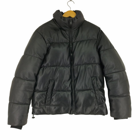 ザラ ZARA LEATHER EFFECT PUFFER JACKET フェイクレザー中綿ジャケット メンズ JPN:S