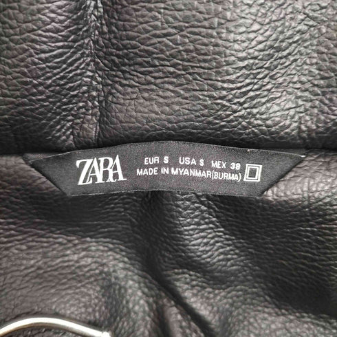 ザラ ZARA LEATHER EFFECT PUFFER JACKET フェイクレザー中綿ジャケット メンズ JPN:S