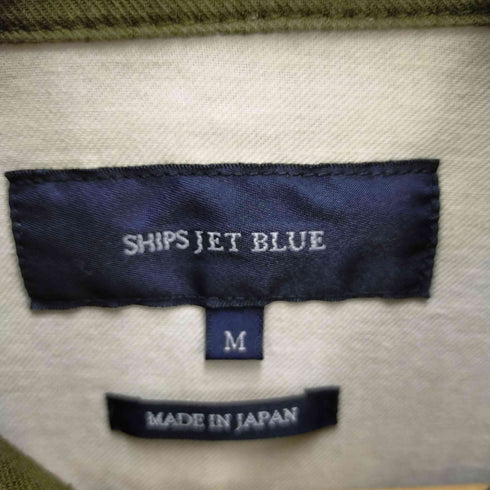 シップスジェットブルー SHIPS JET BLUE デザインボタン長袖シャツ レディース M
