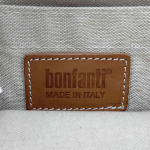 ボンファンティ bonfanti キャンバス地ボーダートート レディース