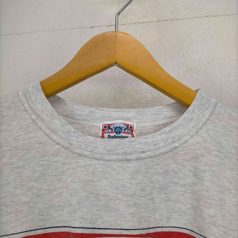 バドワイザー Budweiser 霜降り フロントプリントクルーネックTシャツ メンズ