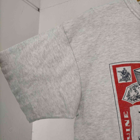 バドワイザー Budweiser 霜降り フロントプリントクルーネックTシャツ メンズ