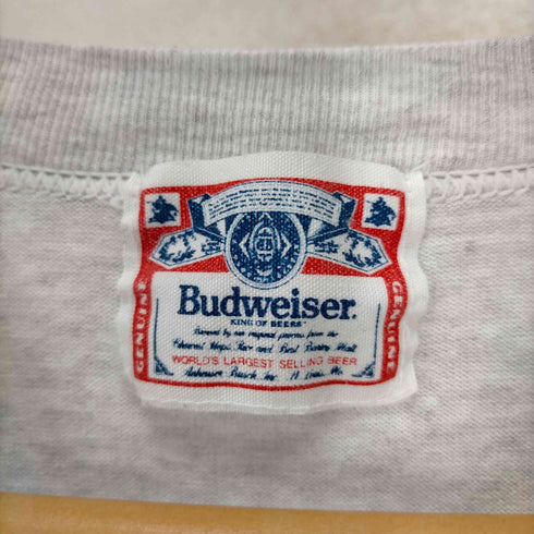 バドワイザー Budweiser 霜降り フロントプリントクルーネックTシャツ メンズ