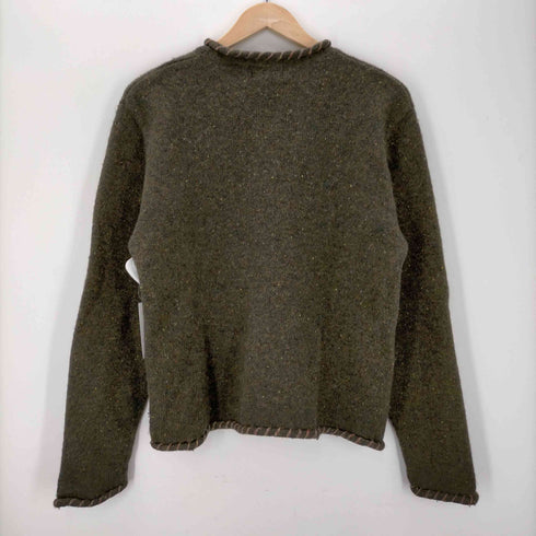 ウールリッチ WOOLRICH ロールネック ポケット ネップ ウールニットセーター レディース import:M