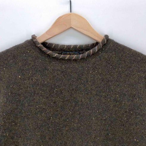ウールリッチ WOOLRICH ロールネック ポケット ネップ ウールニットセーター レディース import:M