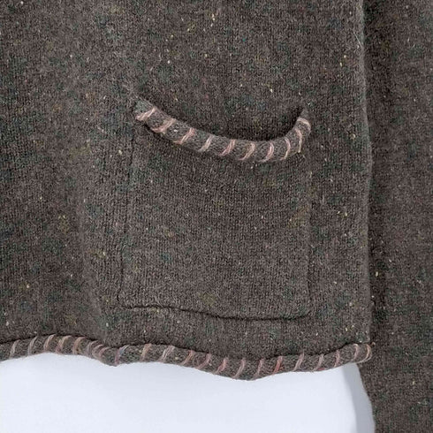 ウールリッチ WOOLRICH ロールネック ポケット ネップ ウールニットセーター レディース import:M