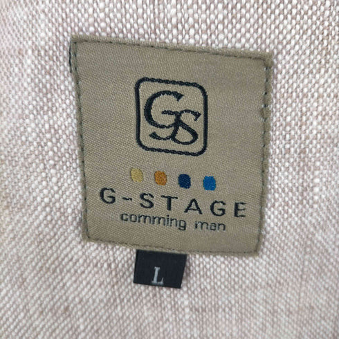 ジーステージ G-Stage リネン 両ポケ 3Bテーラードジャケット メンズ