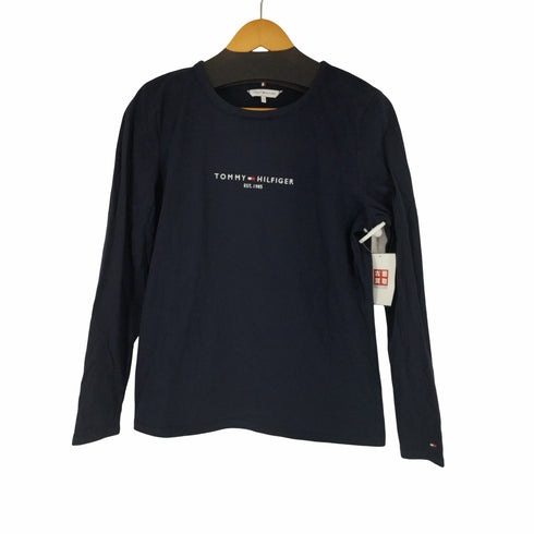 トミーヒルフィガー TOMMY HILFIGER フロントロゴ刺繍クルーネックTシャツ レディース import:M