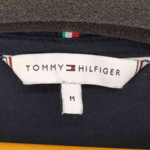 トミーヒルフィガー TOMMY HILFIGER フロントロゴ刺繍クルーネックTシャツ レディース import:M